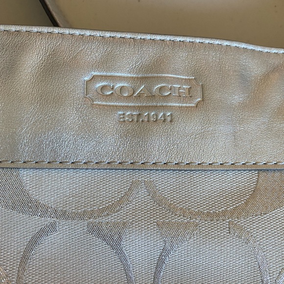 Coach Handbags - Silver Coach Purse